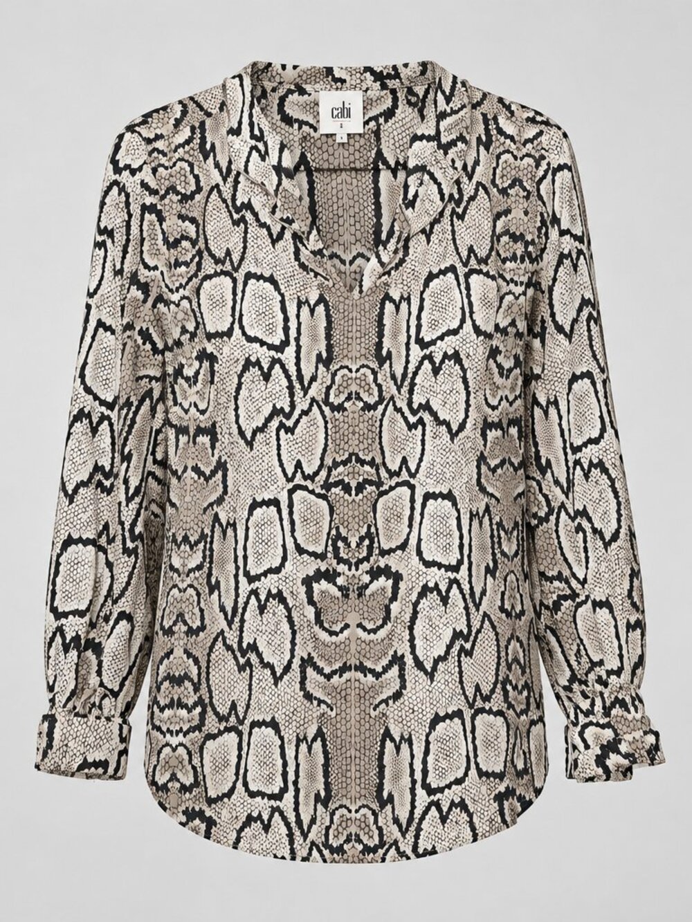 CAbi  Serpentine Snake Print Top  Style 3759 Size L